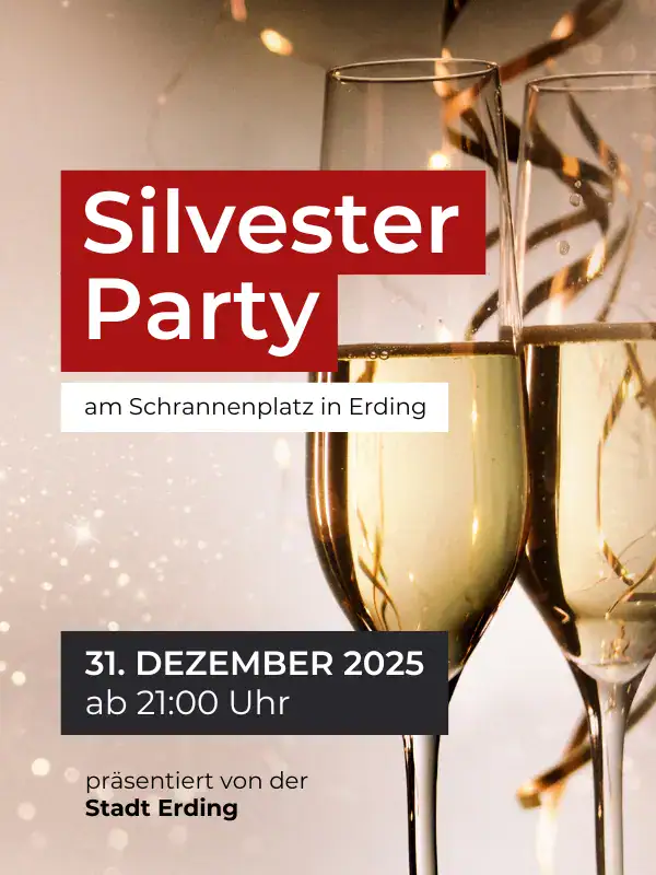 Bild von Sektgläsern als Symbolbild für die Silvester Party in Erding.